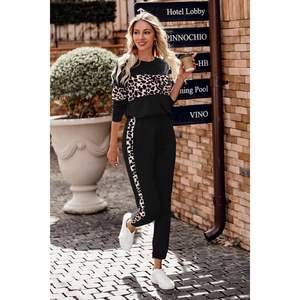 Conjuntos de 2 Piezas de Moda Otoño 2025 Personalizados para Mujer, Tops de Manga Larga y Pantalones Deportivos de Cintura Alta, Tallas XS-XL para Atuendos de Viaje - Product Image 2