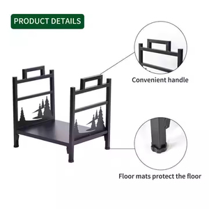 Brasero Moderno para Jardín <span class=keywords><strong>con</strong></span> Soporte para Leña, Brasero <span class=keywords><strong>de</strong></span> Hierro y Porta Leños, Fabricado por Firepit - Product Image 4