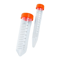 Tube à centrifuger 10ml 15ml Tube à centrifuger à fond conique et debout avec échelle et zone d'écriture.