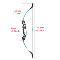 Juego de arco y flecha de tiro con arco, juego de arco recurvo para principiantes con 12 flechas, 5 caras de objetivo para niños, jóvenes, adolescentes, práctica de tiro