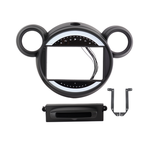 Cadre de Fascias d'autoradio Meihua pour <span class=keywords><strong>Bmw</strong></span> Mini Cooper R56 R60 R51 2007-2014 <span class=keywords><strong>Adaptateur</strong></span> de faisceau de câblage de panneau stéréo 9 pouces Canbus - Product Image 1