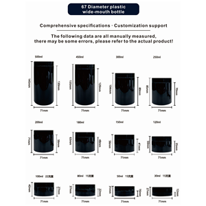 <span class=keywords><strong>100ml</strong></span> 200ml 8oz 300ml 12oz 500ml rõ ràng Frosted rộng miệng mỹ phẩm <span class=keywords><strong>container</strong></span> bao bì nhựa PET Jar với Rose Gold Nắp - Product Image 2