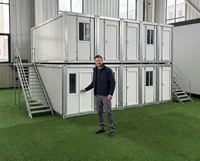 Bâtiment de bureau préfabriqué à double étage certifié CE, maison mobile modulaire, maison préfabriquée détachable pour le personnel