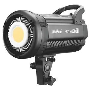 1500SBIII NiceFoto 150W 5600K lampu LED Studio Video peralatan lampu untuk Video dan fotografi