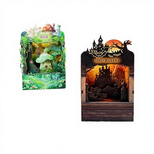 Yiyu Vente en gros DIY <span class=keywords><strong>Boîte</strong></span> <span class=keywords><strong>à</strong></span> <span class=keywords><strong>musique</strong></span> en bois 3D <span class=keywords><strong>à</strong></span> manivelle avec lumière LED pour cadeau de garçon en stock - Product Image 2