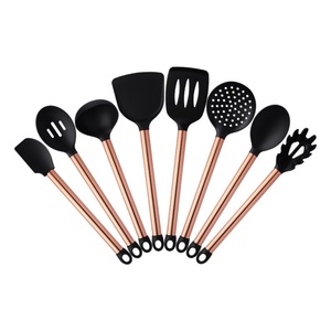 Ustensiles de cuisine en or rose, spatule, pelle, ustensiles de cuisine résistants à la chaleur, ustensiles de cuisine en silicone pour la cuisson - Product Image 1