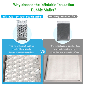 ถุงบรรจุภัณฑ์แบบกันความร้อนชนิดฟอยล์อะลูมิเนียม HDPE แบบพองลมได้ สำหรับอาหารสดและอาหารแช่แข็ง - Product Image 3