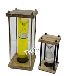 Décor nautique sablier sablier naturel bureau/décor à la maison avec sablier horloge - Product Image 1