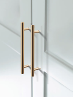 Poignées et boutons de meubles modernes en acier inoxydable de différentes couleurs pour armoire de cuisine T-Bar Pull Bedroom Hotel Use