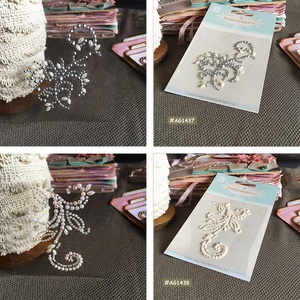 Rhinestones della Parte Posteriore Piana Mezza Perle di Abbellimento di Scrapbooking Appiccicoso Gemme Acrilico - Product Image 4
