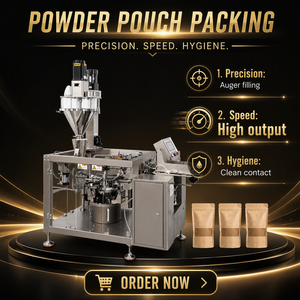 Máquina Envasadora de Polvo en Bolsas Preformadas Totalmente Automática de 4 Estaciones con Certificación CE, Máquina de Llenado para Café, Té y Leche - Product Image 2