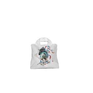 Easy Carry Foldable Top Handle Polyester Shopping Tote Bag with Custom Logo for Promotional Use