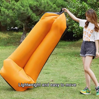 Canapé-lit gonflable en PVC écologique avec housse amovible, ultra portable, imperméable et anti-fuite, pour le camping, la plage, les voyages, l'extérieur/l'intérieur