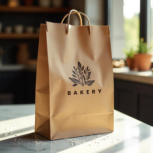 Bolsa de Papel Kraft Personalizada con Asas Planas, Impresión Offset, Biodegradable, para Envasado de Alimentos, OEM ODM Disponible - Product Image 5