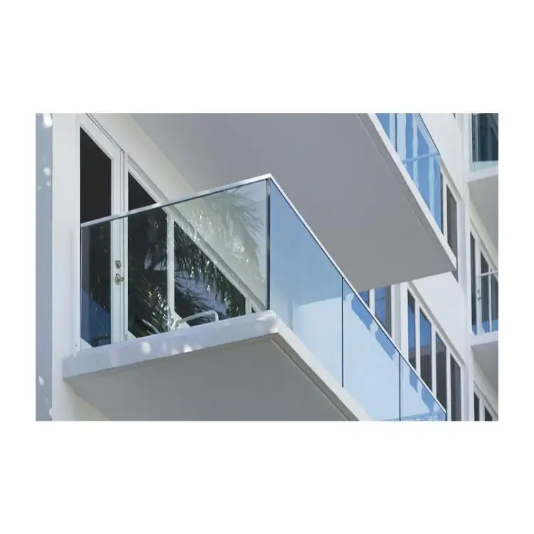 Balcone di alta qualità in alluminio U canale vetro morsetto ringhiera/alluminio U canale profilo per ringhiera in vetro