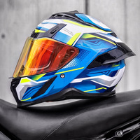 Nouveau casque de moto intégral en ABS, prix d'usine, homologué ECE, norme DOT, visière anti-buée en PC, taille L