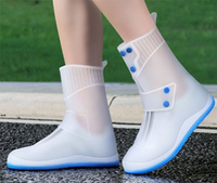 Surchaussures de Pluie Réutilisables en PVC Imperméables avec Semelle Épaissie pour la Marche, le Cyclisme, le Camping, la Pêche – Populaires, Mixtes