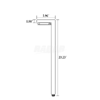 Lampe de jardin en forme de L à basse tension pour allée, en laiton robuste, RPL-8906-BBR, hauteur 23 pouces, avec ampoule LED G4 fixe - Ventes entrepôt USA