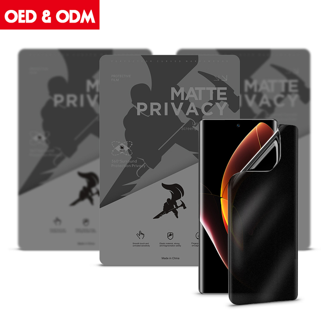 Factory Outlet Mobile Phone Protection Films Hidrogel Mica Sheet Anti spy Matte Screen Protector Hydrogel Privacy