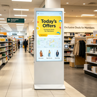 Kiosco Interactivo de Autoservicio AIYOS con Pantalla Táctil, Escáner de Códigos QR, Audio Integrado de 100W y Humano Digital con IA Opcional