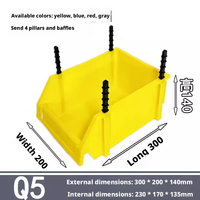 Bac de rangement modulaire robuste en PEHD avec couvercle transparent incliné - Empilable et emboîtable pour atelier, entrepôt et électronique