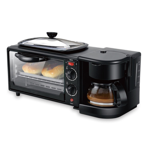 Machine à café 6 tasses, gril antiadhésif, four <span class=keywords><strong>grille</strong></span>-<span class=keywords><strong>pain</strong></span>, appareil multifonction 3 <span class=keywords><strong>en</strong></span> 1 pour le petit-déjeuner familial RAF - Product Image 2