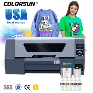 Promotional price new flatbed printer XP600 double head 33cm dtf DIY Printing with ink printer machine for tshirt