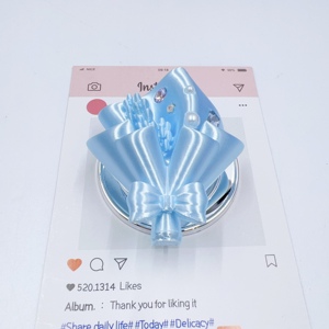 Soporte de Teléfono PopSocket con Diseño 3D de Ramo de Flores Rosadas Brillantes, Plegable, con Airbag, para Regalo de Niñas - Product Image 5