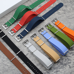 <span class=keywords><strong>Correa</strong></span> de Reloj de Caucho FKM de Una Sola Pieza con Anillo Metálico de 20 mm, Barra de Resorte Extraíble, <span class=keywords><strong>Correa</strong></span> de Reloj de Fluororubber - Product Image 2
