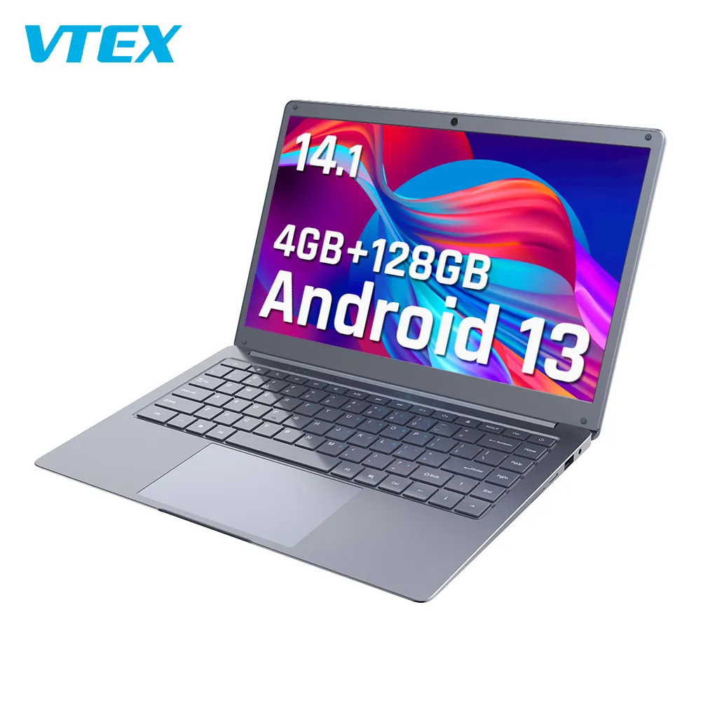 Ноутбук для ноутбука 14 дюймов Android 13 4 ГБ + 128 ГБ поддержка ноутбука 128/256/512 ГБ Ssd Computadora Portatil Level Cpu ноутбук
