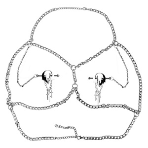 QKKQ Bat Dance Nipple <b>Clamps</b> 304 Stainless Steel <b>Clips</b> Wearable Nipple <b>Clamps</b> with Steel Chain Breast Bondage Sex Toys for Women - Product Image 3