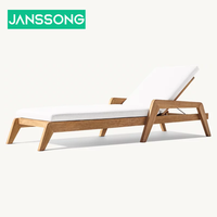 Ensemble de canapés d'extérieur de luxe pour terrasse Ensemble de canapés de jardin en bois massif Meubles en teck Canapé d'extérieur en teck au bord de la piscine pour hôtel