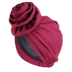 Cappello con turbante elasticizzato a fiori grandi da donna con stampa africana cappello con copricapo copricapo da festa nuziale copricapo da donna con cappello Hijab musulmano