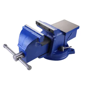 Heavy Duty Cast Iron Bench Vise with Swivel Base, Multipurpose Woodworking Vise Grip Bench Vise