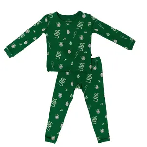 HONGBO Baby clothing set OEM Custom Baby Clothes 100% Cotton Boy and Girl Knit Bamboo Pajama Sets