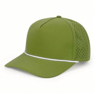 Casquette de baseball perforée avec logo personnalisé en polyester 100 %, découpe laser, avec corde, imperméable, pour le sport, vente en gros - Product Image 3