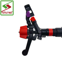 Arroseur oscillant à impact à filetage mâle de 1 ", entraînement par engrenage 360, pulvérisateur d'irrigation de jardin avec revêtement et type de pointe à usage agricole