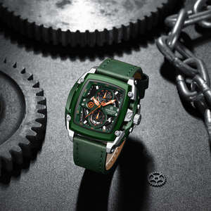 Nouvelle montre sport pour homme NAVIFORCE 8067, montre à quartz originale, étanche, bracelet en cuir, montre sport pour homme 2026 - Product Image 6