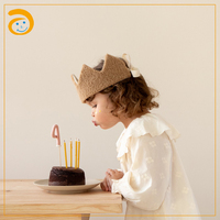 Offre Spéciale pur coton coloré avec sangle solide bébé fête nouveau-né couronnes joyeux anniversaire enfants meilleur coffret cadeau