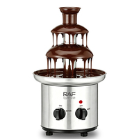 Fontaine à chocolat RAF à 3 niveaux, 1000g, en acier inoxydable, machine à fondue pour fêtes et buffets de desserts