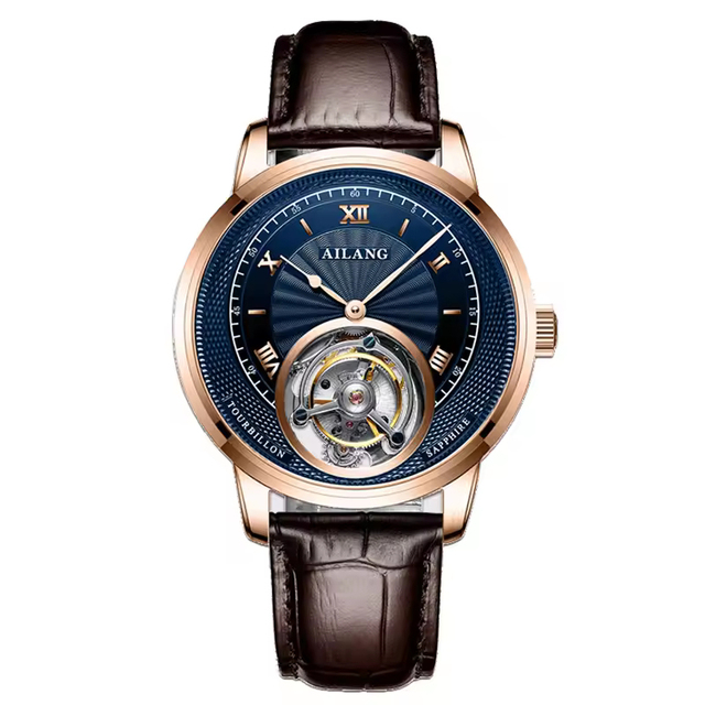 AILANG 8821A Mechanical Watch Men Sapphire Glass Tourbillon Feature Diver Date Day Display Business Automatic Watch