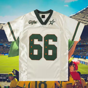 Trendy Streetwear Retro <b>Crop</b> American Football Shirt Custom Sublimated Printing Mesh American Football Jersey - Product Image 1