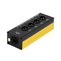 Extensor de Señal DMX de 4 Canales, 3 Pines XLR, 1 Hembra a 4 Machos, para Escenarios en Vivo, Estudios de Grabación de Audio, Caja Divisora XLR para Escenario
