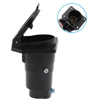 TAPLUS 7-polige Klingensteckdose zu 12 V Power Adapter mit Staubdichter Abdeckung 7-polig-Anhänger-Anschluss für Reisemobil 7-polig-Auflieger-Steckdose