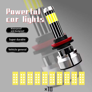 Systèmes d'éclairage automobile LELANPU pour motos, phares H4 H7 H3 H1 Canbus rectangulaires 360° °   Phare de voiture COB 80W 8000LM à 10 LED latérales - Product Image 2