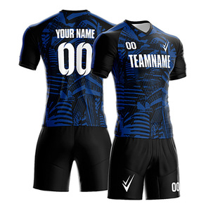 Vêtements de football toutes saisons, combinaison de <span class=keywords><strong>sport</strong></span> courte à séchage rapide, pour hommes et femmes, imprimé intégral, entraînement de jeu, respirant, polyester - Product Image 4