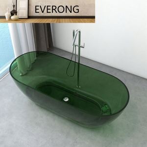 Baignoire transparente en résine de différentes couleurs Baignoire indépendante en résine de surface solide Baignoire bleue indépendante en résine semi-transparente - Product Image 5