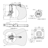 Robot de palettisation robuste BORUNTE, bras robotique 4 axes, portée de 2412 mm, capacité de charge de 80 kg pour l'automatisation des usines