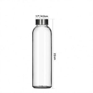 Bouteille d'eau en verre borosilicate grande capacité (500ml-1000ml) avec marqueur de temps, revêtement anti-corrosion, nouveau style chinois, écologique - Product Image 2