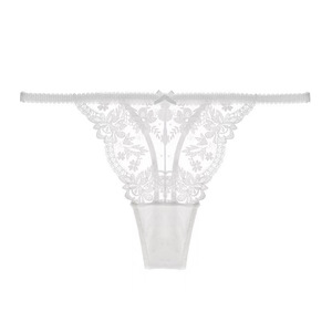 Culottes en dentelle de style français pour femmes à taille basse, pantalons à coupe en V pour femme, pantalons en gaze de coton fine, pantalons avec broderie - Product Image 5